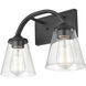 Josleen 2 Light 14 inch Matte Black Vanity Light Wall Light